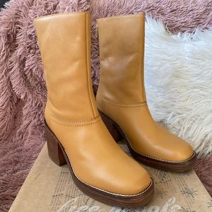 Free People Portwood Block Heel Boot NWB Size 38.5